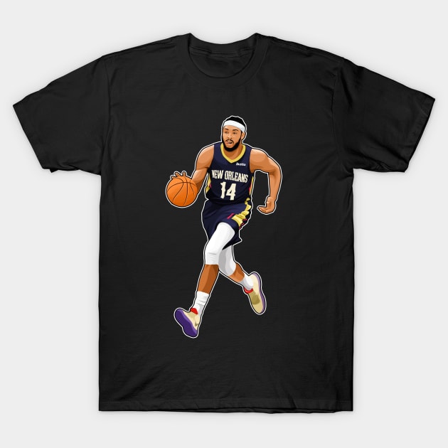 Brandon Ingram #14 Dribble The Ball T-Shirt by RunAndGow